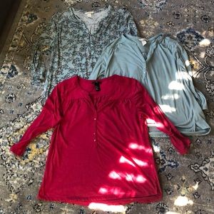 Bundle of H&M 3/4 Sleeve Shirts